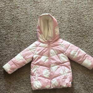 GAP Pink Hooded Jacket with White Accents